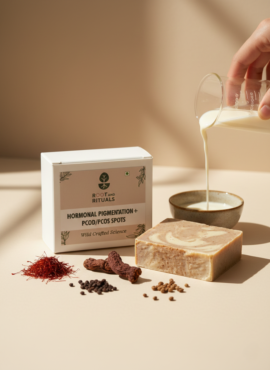 Hormonal Pigmentation Soap for PCOD/PCOS – Pure Ritual Bar